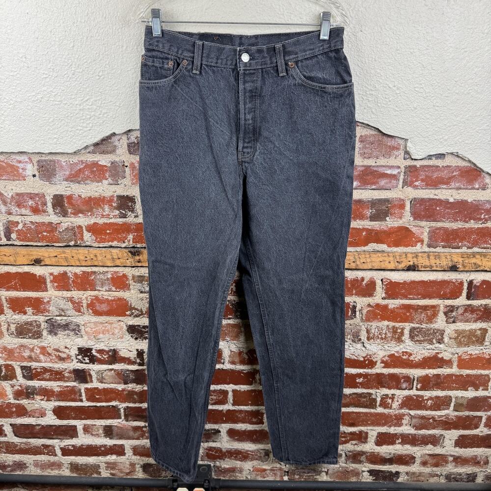 Vintage Levis 501XX Jeans Womens 30 Black High Rise Tapered Denim Made USA 80s